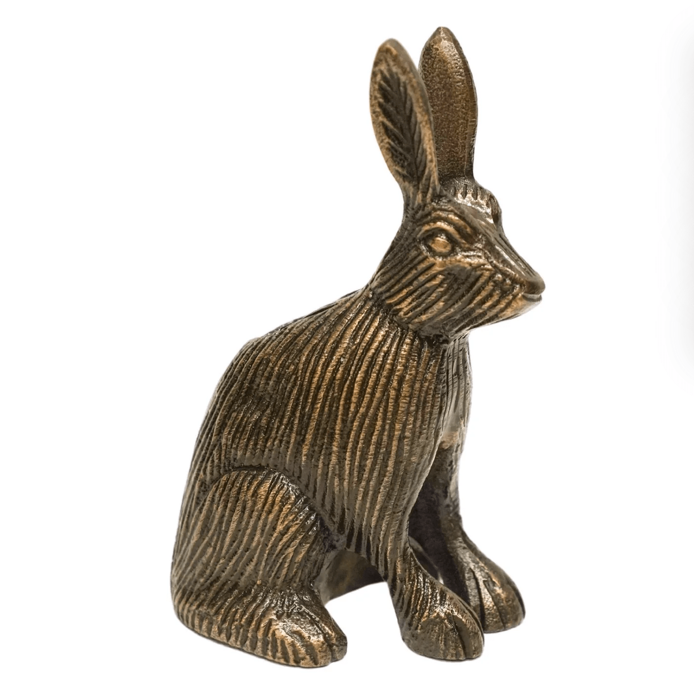 Cast Aluminium Hare Candle Holder - Brass