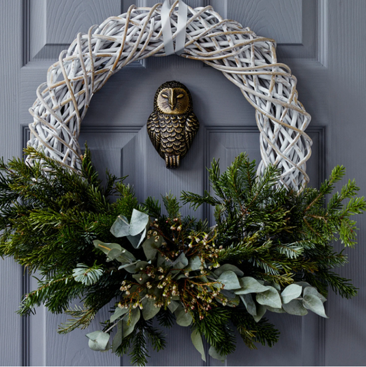 Cast Iron Owl Door Knocker - Brass