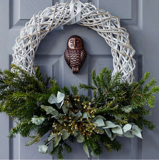 Cast Iron Owl Door Knocker - Copper