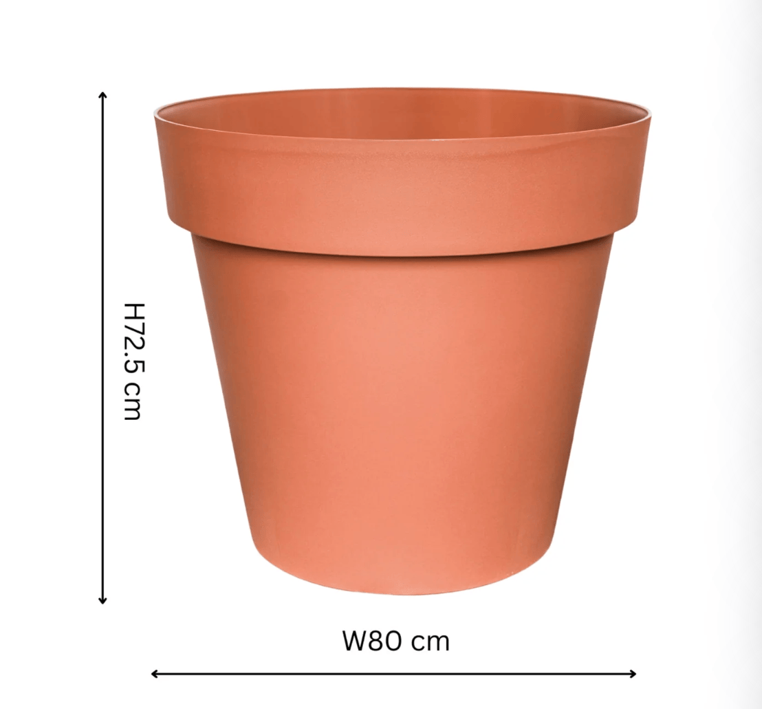 Terracotta Cleo Planter With Wheels by Ivyline Medium
