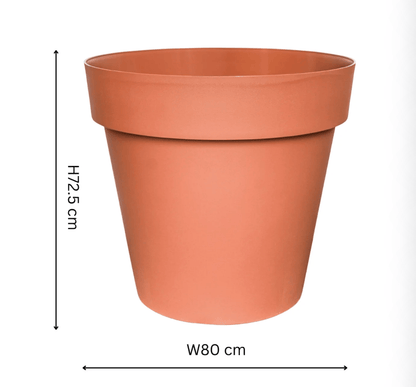 Terracotta Cleo Planter With Wheels by Ivyline Medium
