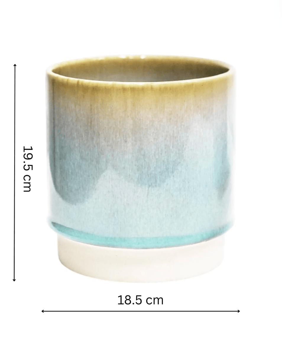 Copenhagen Two Tone Planter - Aqua