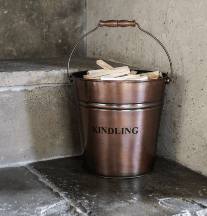 Copper Kindling Bucket by Ivyline