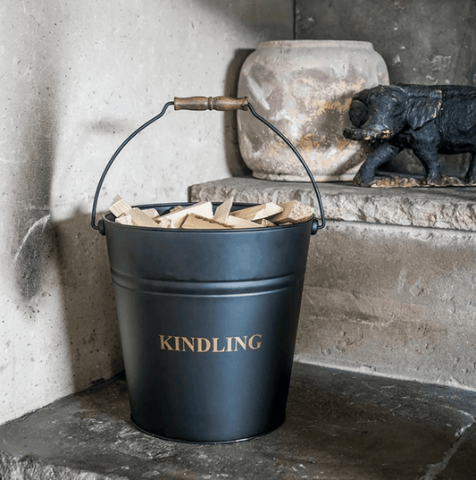 Black Kindling Bucket by Ivyline