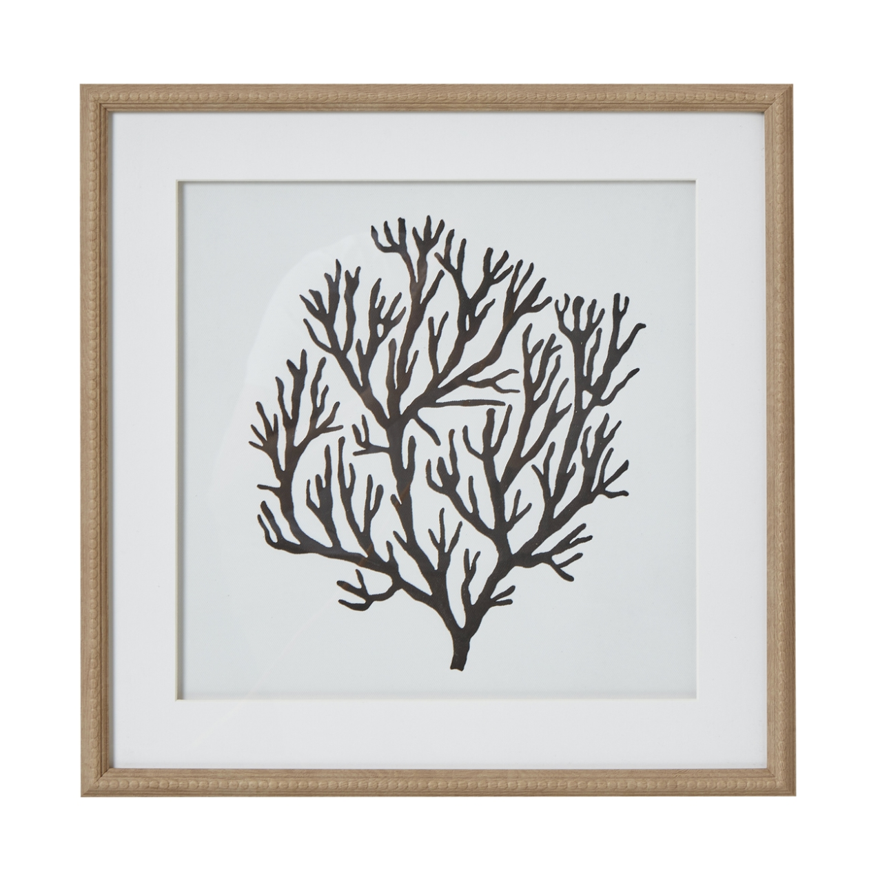 Coral Art Mounted In Beaded Frame