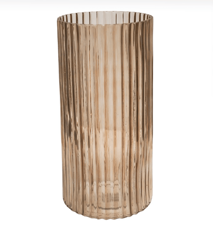 Tall Sleek Ribbed Display Vase by Ivyline