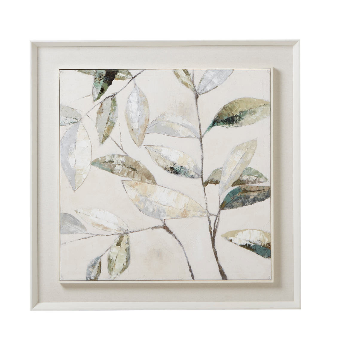 Dolce Dapple Leaf Framed Painting On Canvas