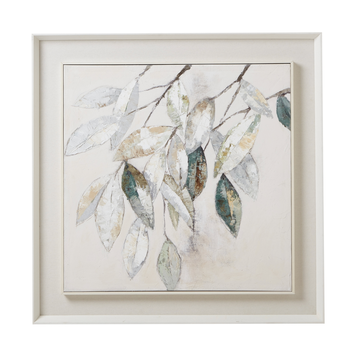 Dolce Mottle Leaf Framed Painting On Canvas