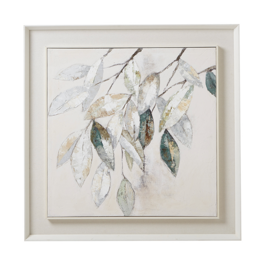 Dolce Mottle Leaf Framed Painting On Canvas