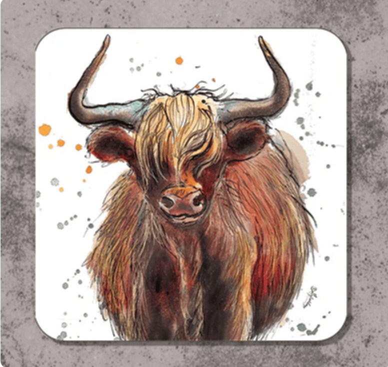 Dollyhotdogs Placemat Highland Cow Design