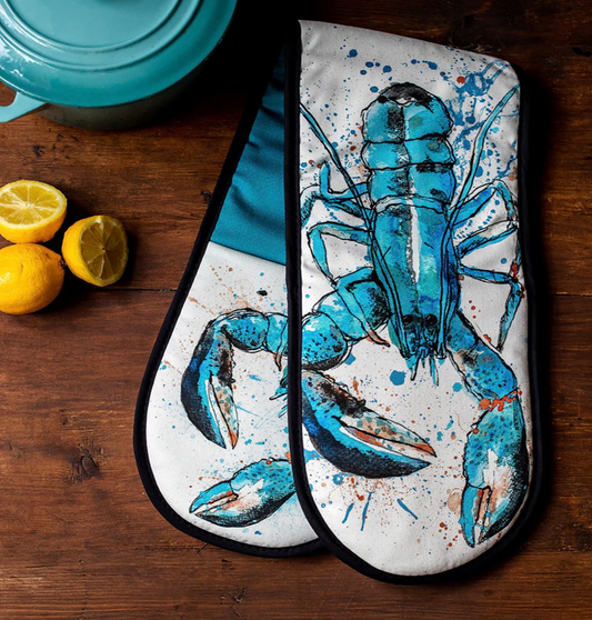 Quality Oven Gloves Blue Lobster Design Dollyhotdogs