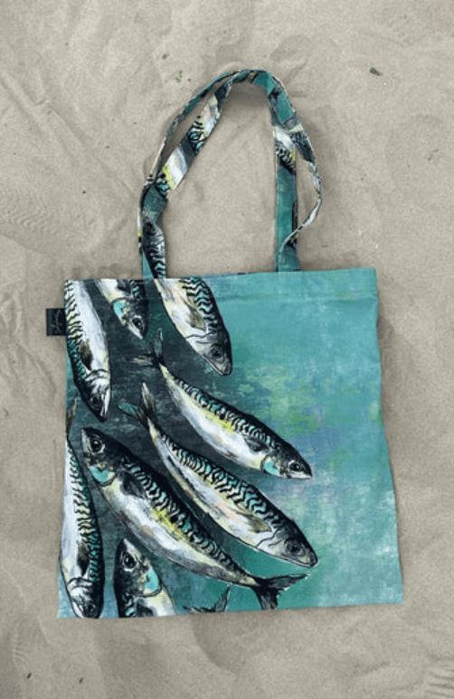 Tote Bag Mackerel Shoal Design by Dollyhotdogs