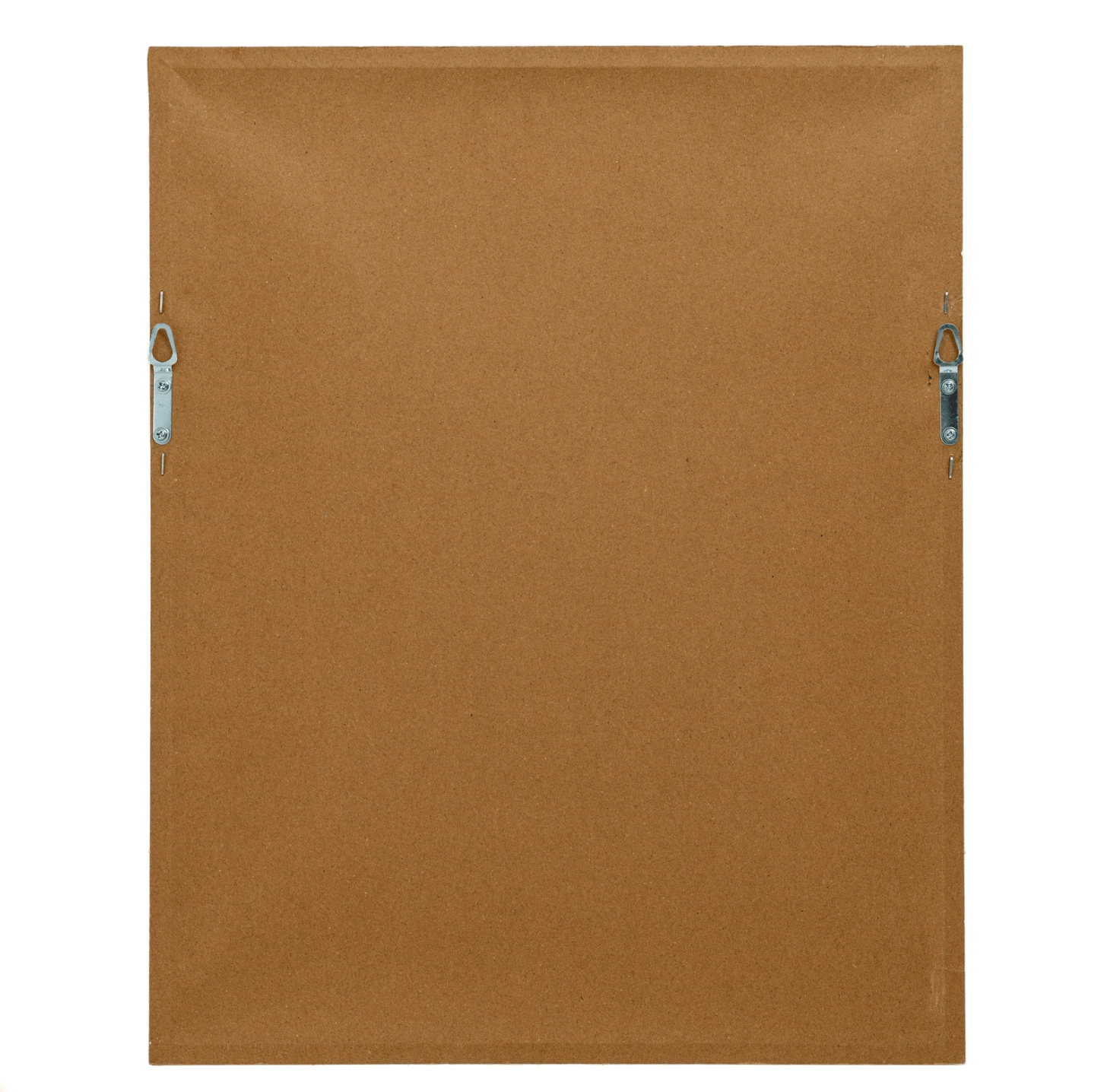 Brown fabric panel with metal clips on a white background