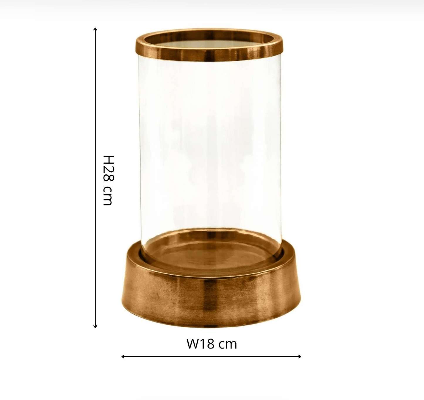 Large Hampton Hurricane Lantern in Antique Brass by Ivyline