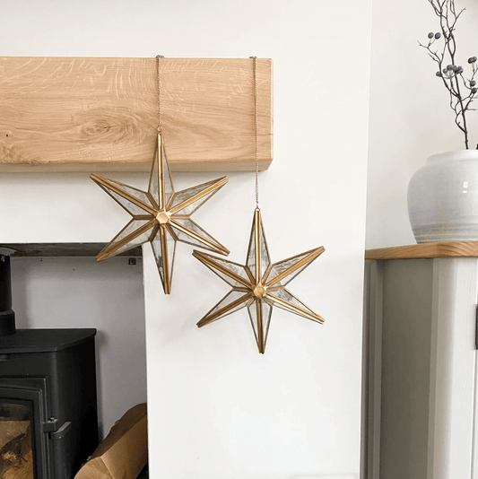 Hanging Glass Star Decoration