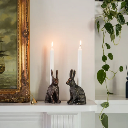 Copper Hare Candle holders
