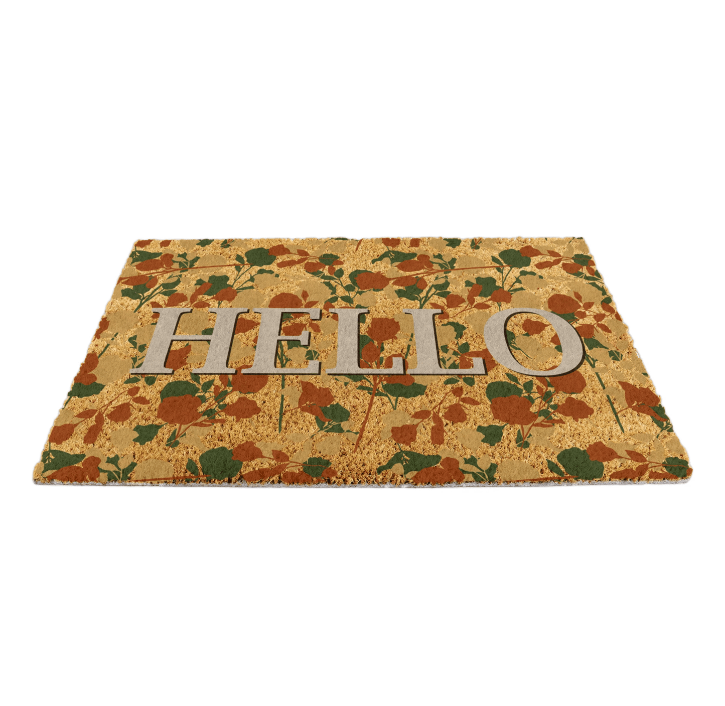Standard Doormat Hello Floral Design