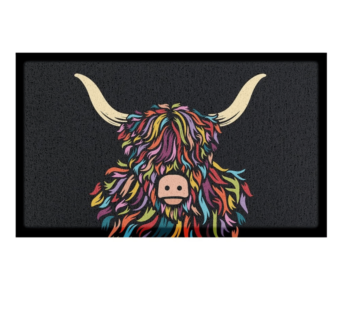 Highland Cow Colour Doormat