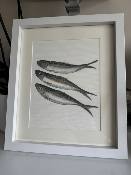 Original Watercolour Artwork "A Silver Shoal" by Melina Sotiriou