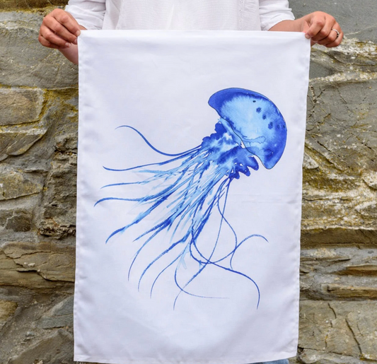 Jellyfish Tea Towel by Sea Kisses