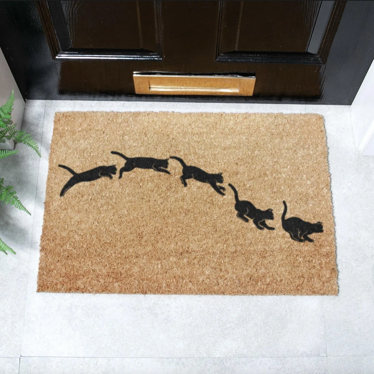 Jumping Cats Doormat (60 x 40cm) by Artsy Mats