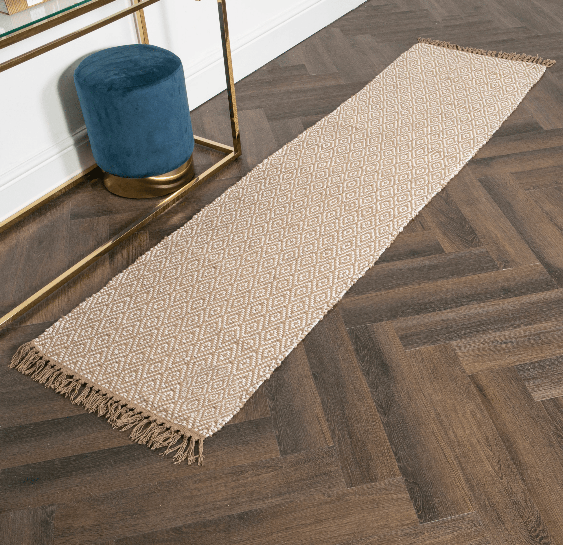 Jute Cotton Runner With Geometric Design by Native Home & Lifestyle