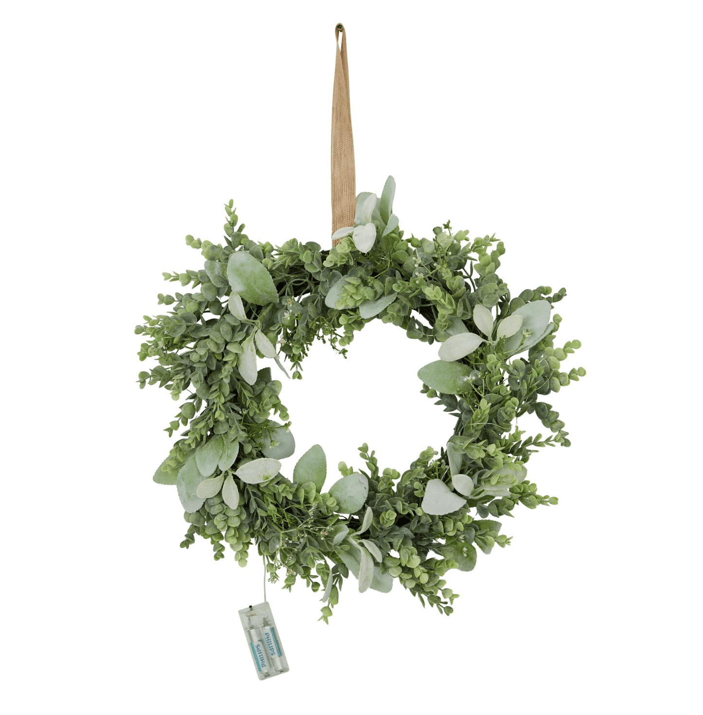 LED Winter Wreath With Eucalyptus