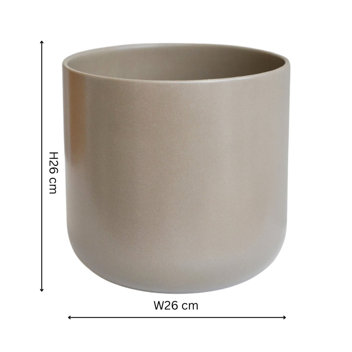 Ivyline Lisbon Planter greige dimensions
