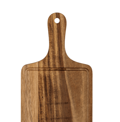 Large Rectangular Acacia Serving Board Showing Handle