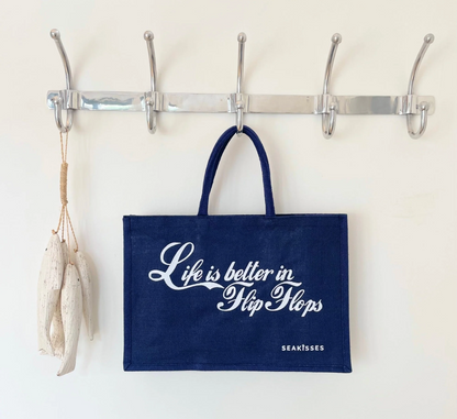 Life is Better in Flip Flops Jute Bag