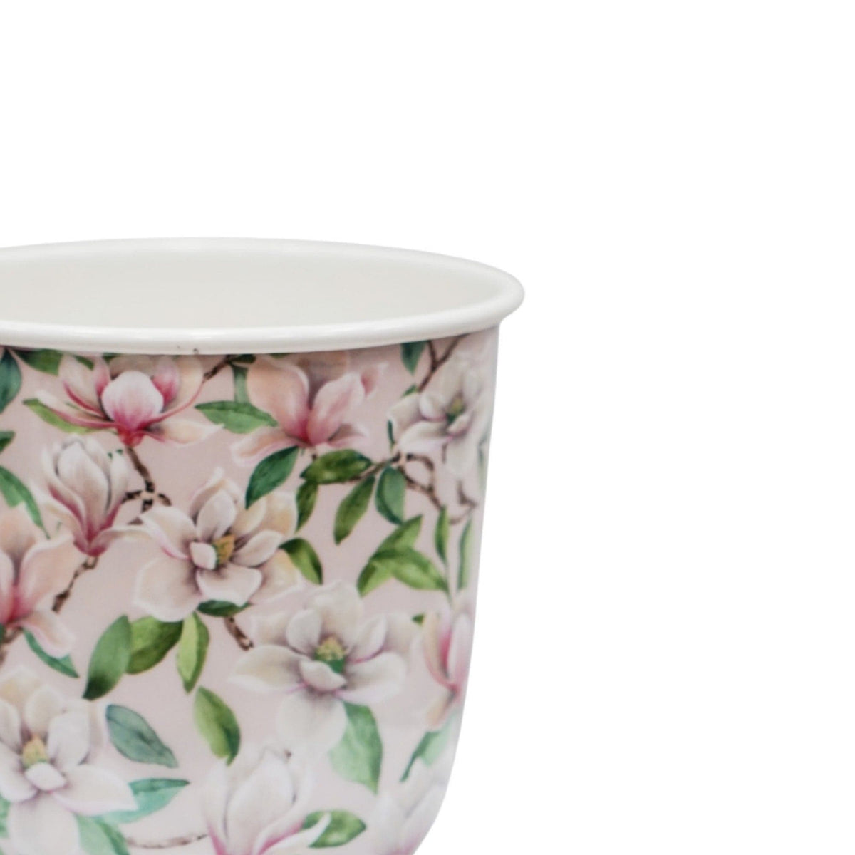 Maisie Vintage Magnolia Metal Planter Set of 2