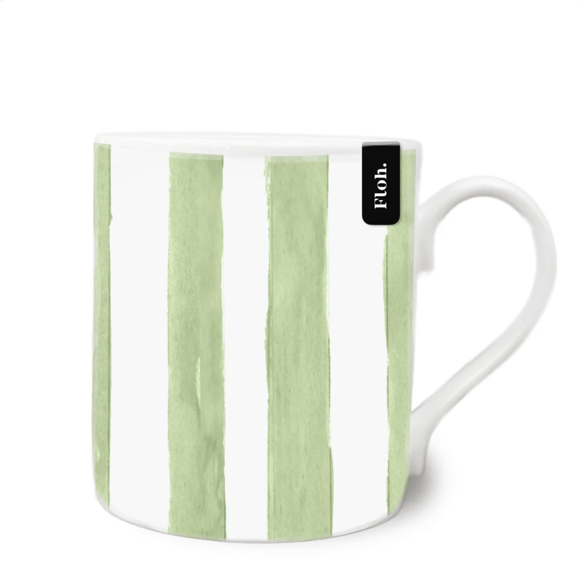 Toasted crumpet Floh Bone China Mug - Olive