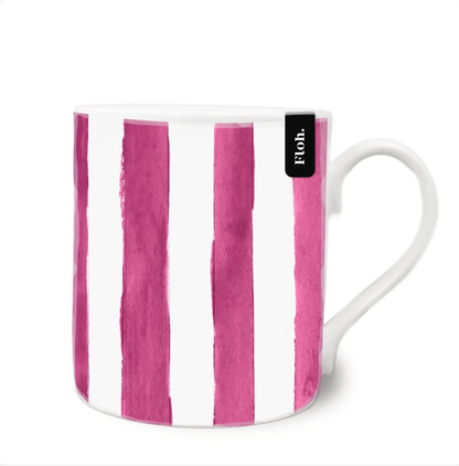 Toasted Crumpet Floh Bone China Mug - Raspberry