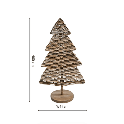 Natural Rattan Christmas Tree by Ivyline