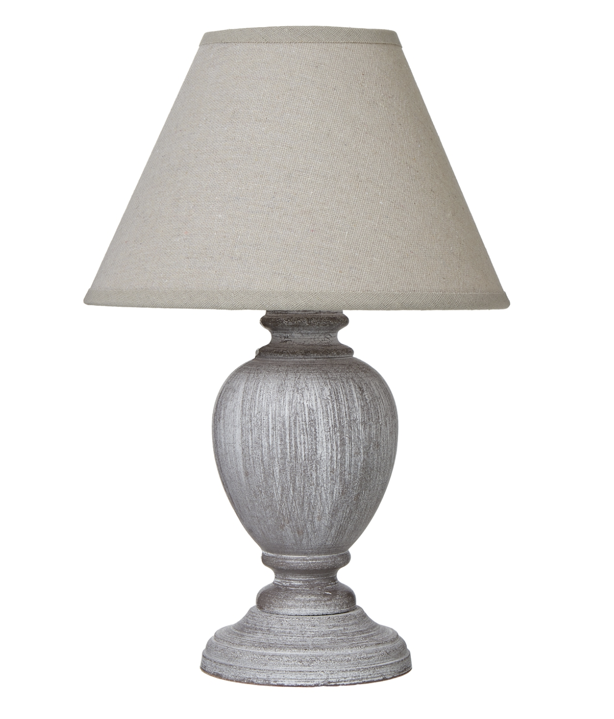 Table Lamp Pewter Base and Linen Shade