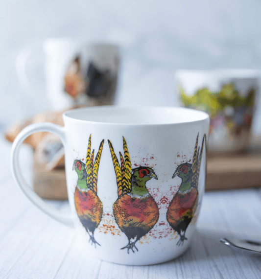 Dollyhotdogs Bone China Mug Pheasant Design