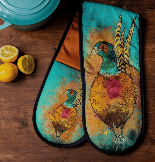 Oven Gloves Pheasant Design by Dollyhotdogs