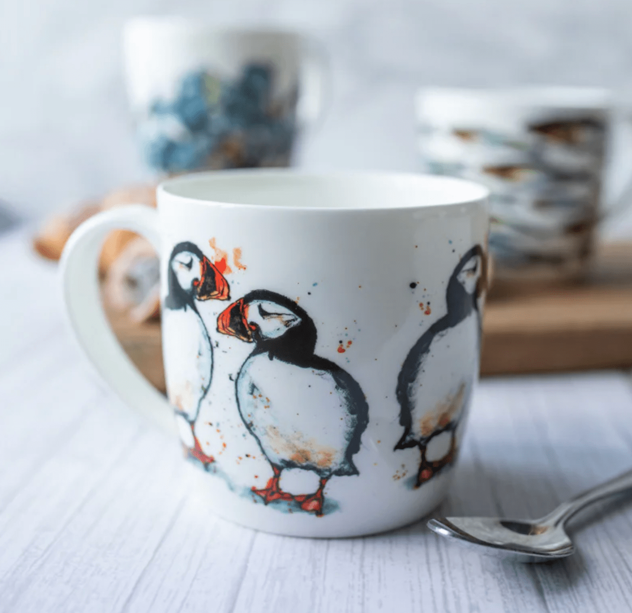 Dollyhotdogs Bone China Mug Puffin Design