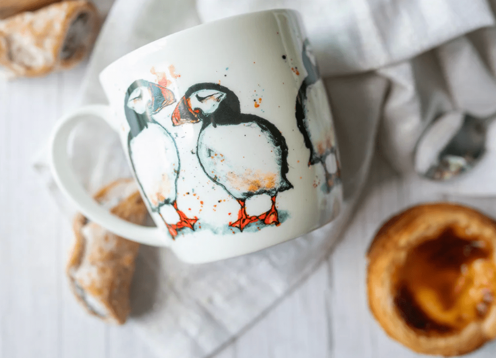 Dollyhotdogs Bone China Mug Puffin Design