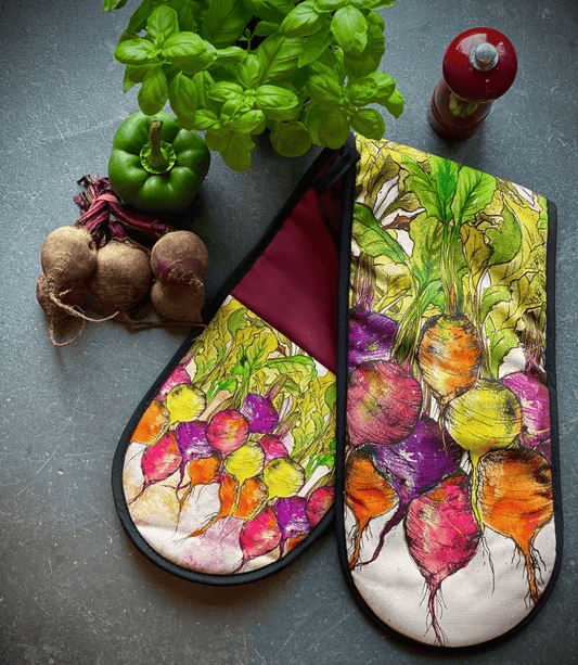 Quality Oven Gloves Radish Design by Dollyhotdogs