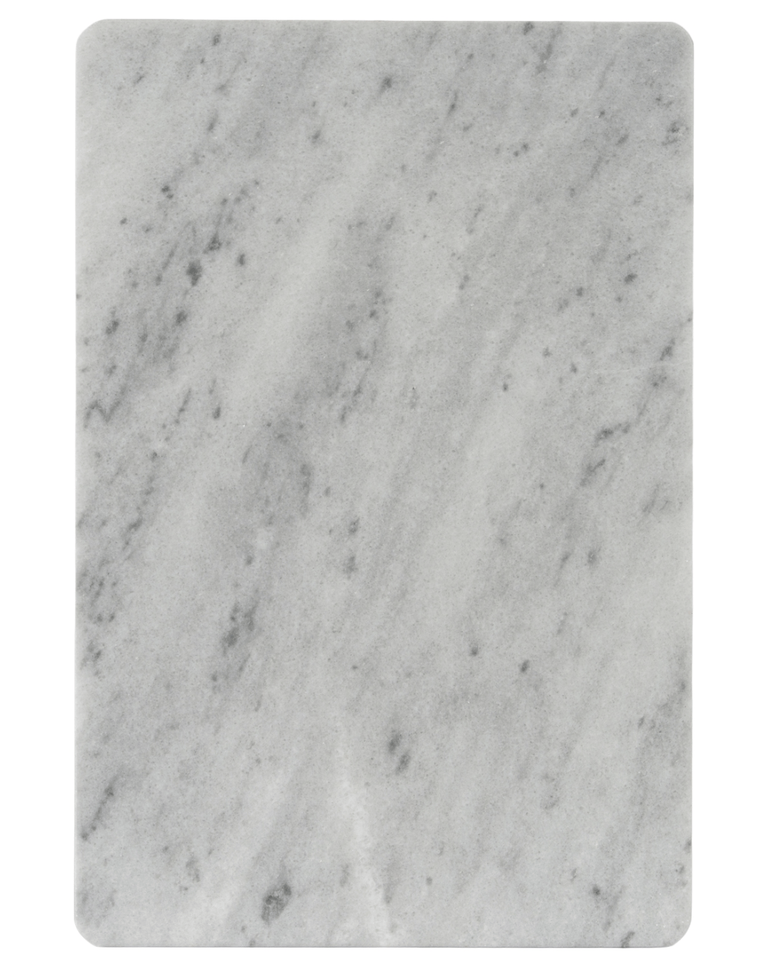 Marble-patterned cutting board on a white background
