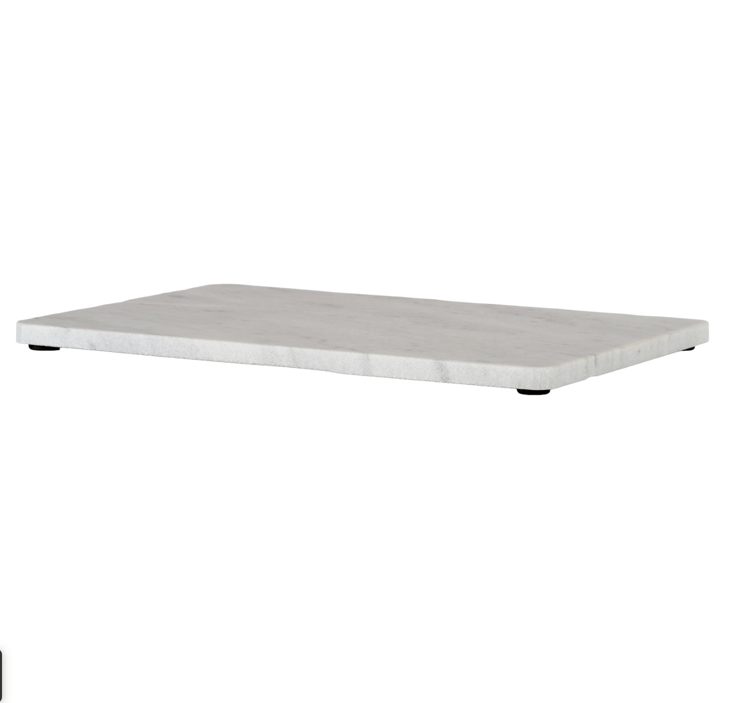 Rectangular white table on a white background