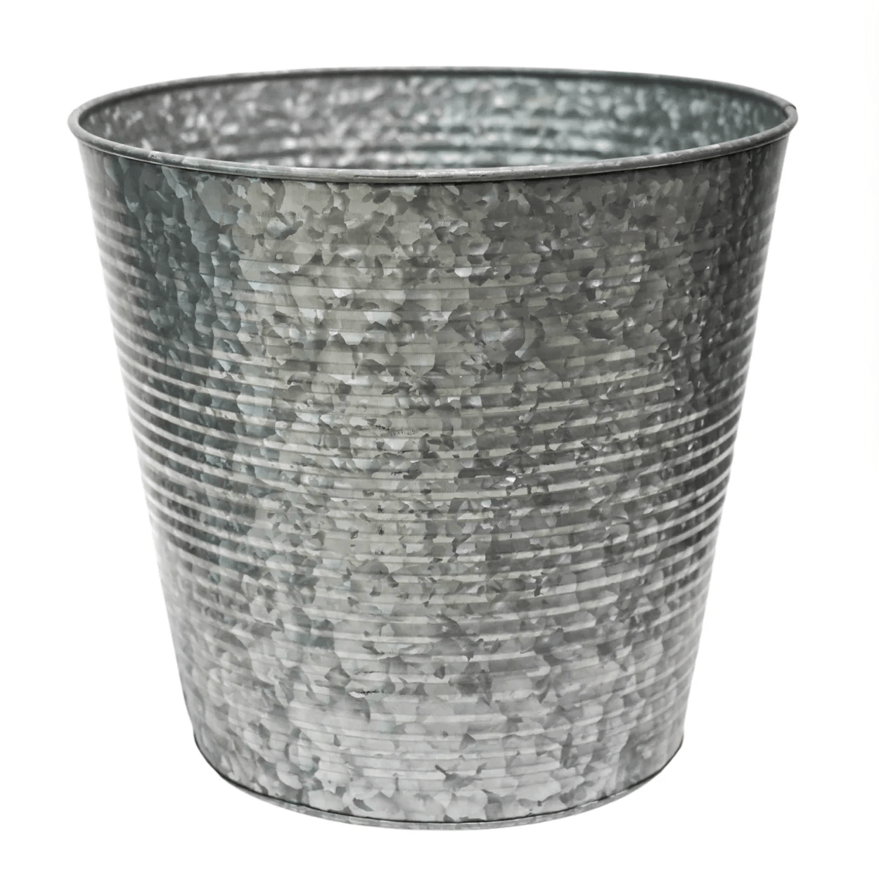 Ribbed Galvanised Planter by Ivyline