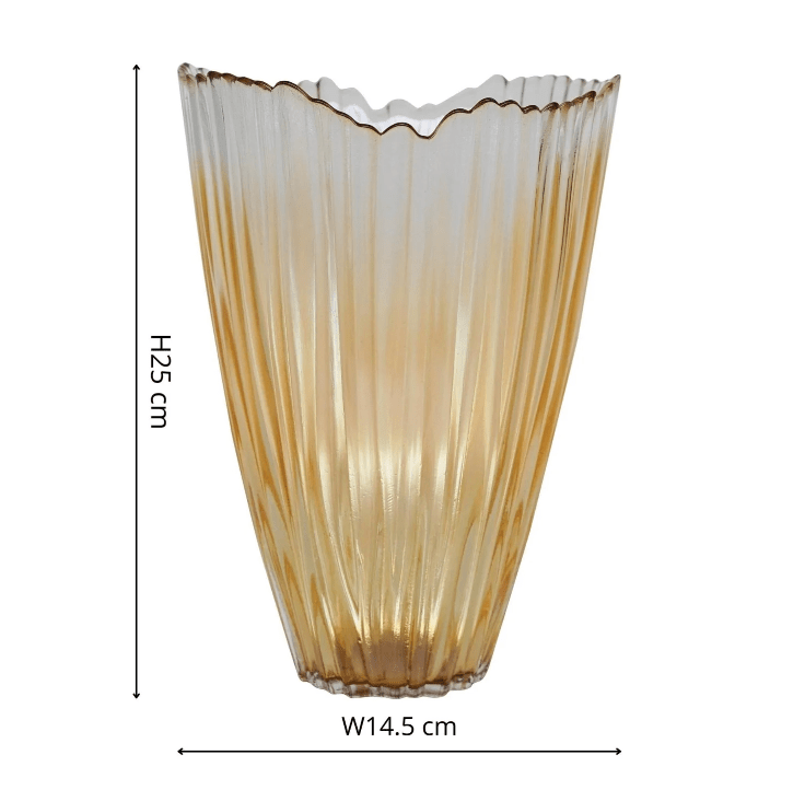 Rippled Glass Display Vase by Ivyline