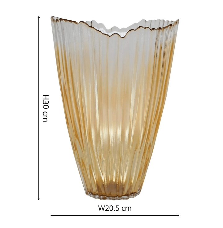 Rippled Glass Display Vase by Ivyline