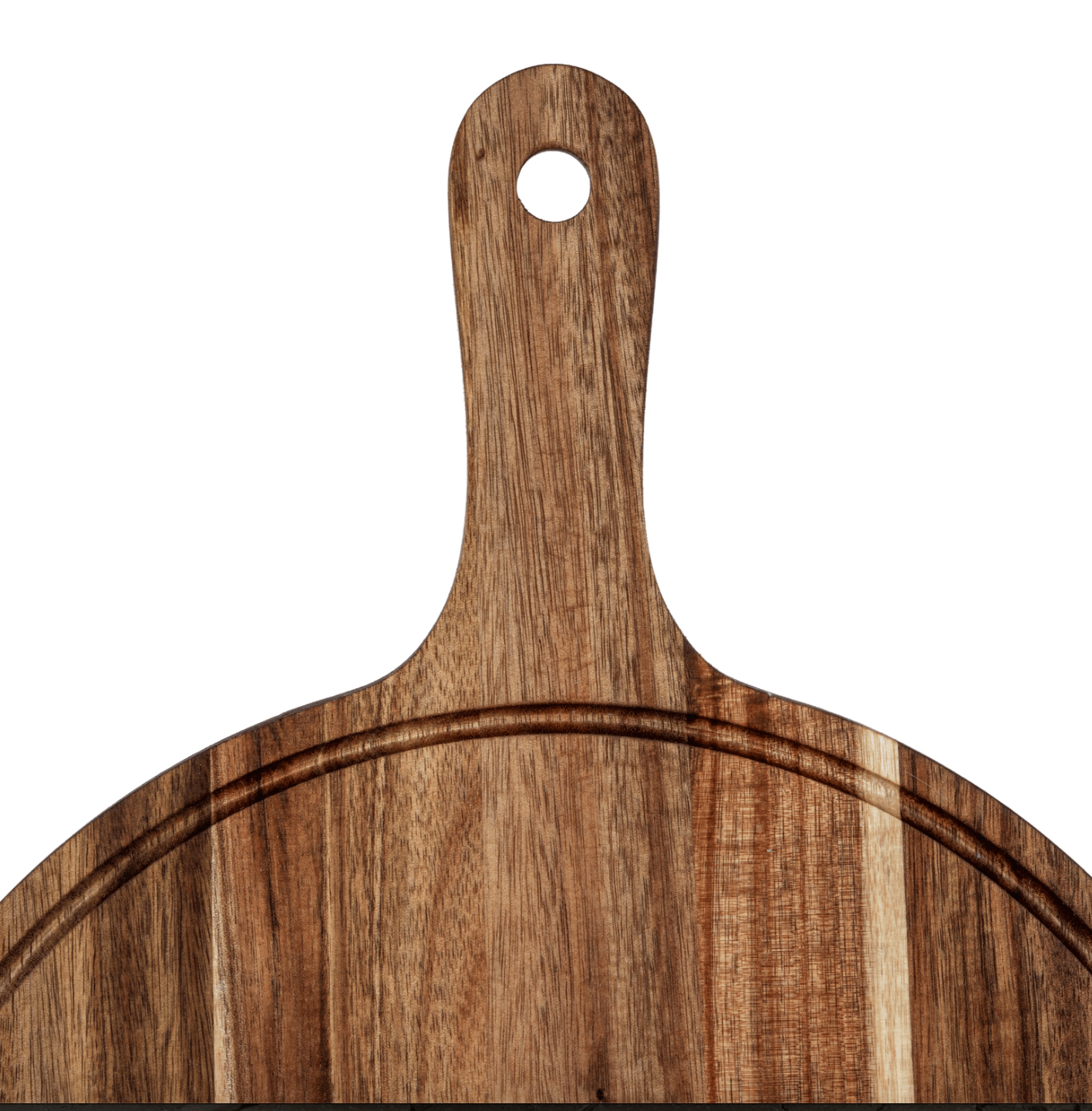 Round Acacia Serving Board Handle
