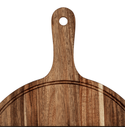 Round Acacia Serving Board Handle