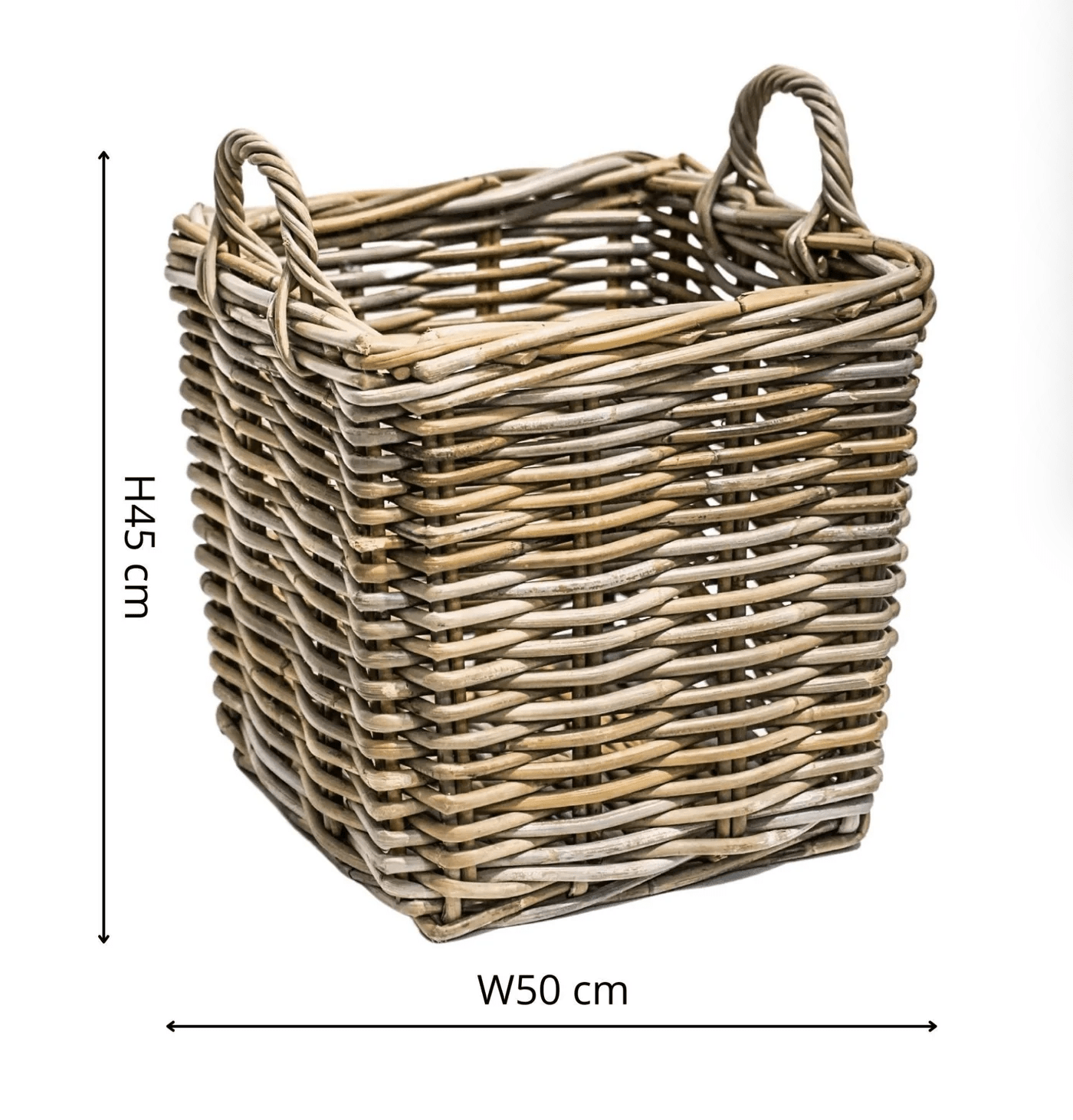 Wicker Log Basket set of 2 