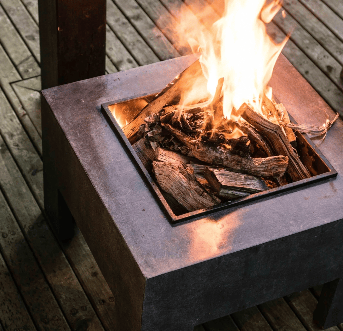 Square Fire bowl Square Console by Ivyline