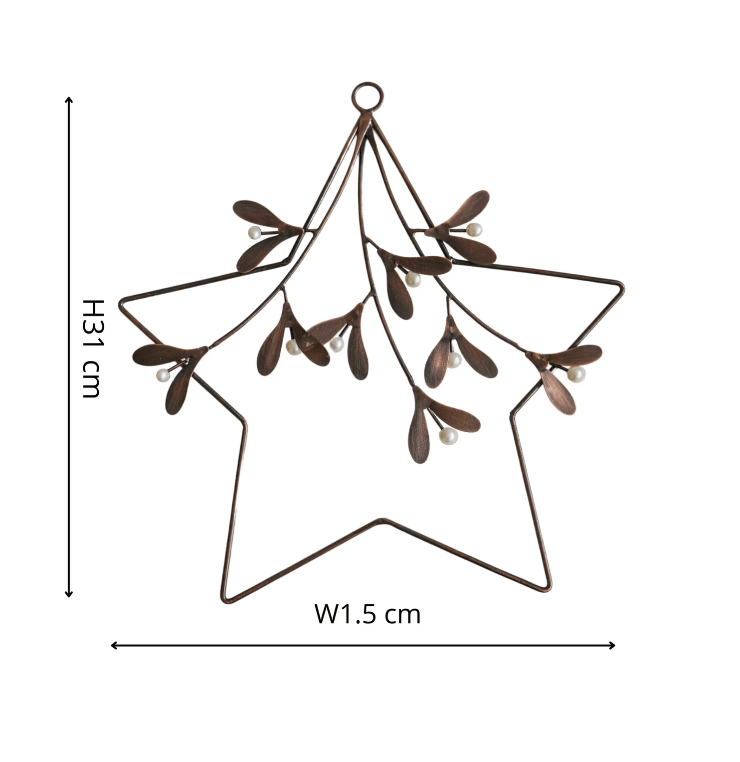 Seasonal Star Mistletoe Wreath
